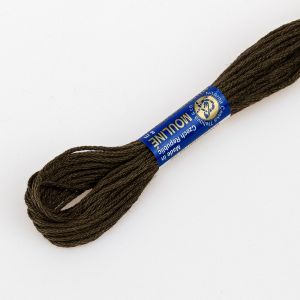 Vyšívací příze MOULINE / MULINKA 7992 tmavě hnědá, jednobarevná, 2g/8m