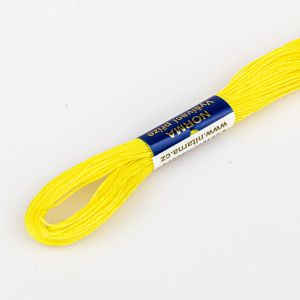 Vyšívací příze NORMA / BAVLNKA 1642 citronová žlutá, jednobarevná, 1,5g/15m