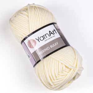 Pletací příze YarnArt MERINO BULKY 7003 světle žlutá, jednobarevná, 100g/100m