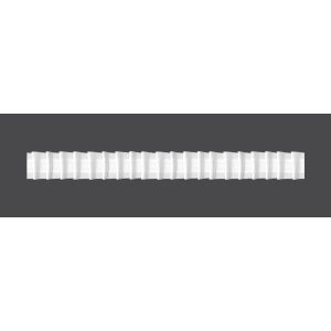 Záclonová řasící páska, stuha F1-150, tužkové sklady, řasení 1:1,5, bílá, šířka 2,5cm (v metráži)