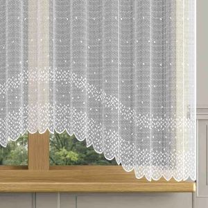 Žakarová kusová záclona MADISON jednobarevná bílá, (více rozměrů)