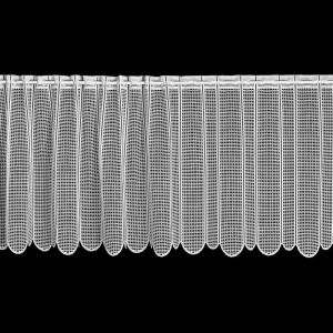 Žakárová vitrážová záclona DD978 síťovaná, bílá (více výšek, v metráži)
