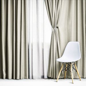 Zatemňovací / termoizolační závěs, blackout jednobarevný UNI OLZ-102 slonová kost, šířka 150cm (látka v metráži)