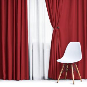 Zatemňovací / termoizolační závěs, blackout jednobarevný UNI OLZ-133 červený, šířka 150cm (látka v metráži)