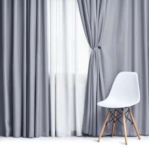 Zatemňovací / termoizolační závěs, blackout jednobarevný UNI OLZ-151 světle šedý, šířka 150cm (látka v metráži)